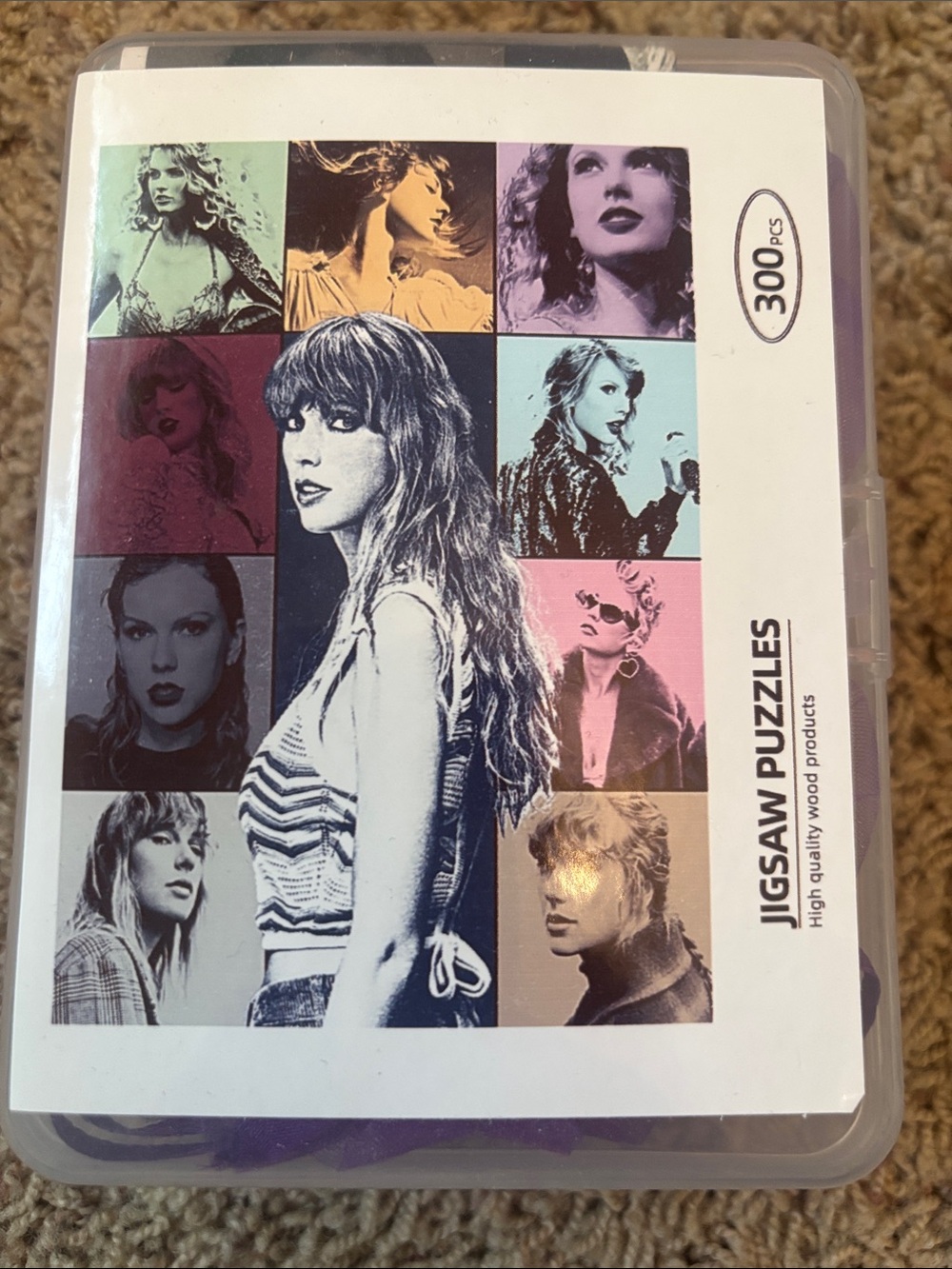 New Taylor Swift Collage 300-Piece Jigsaw Puzzle - Multicolor